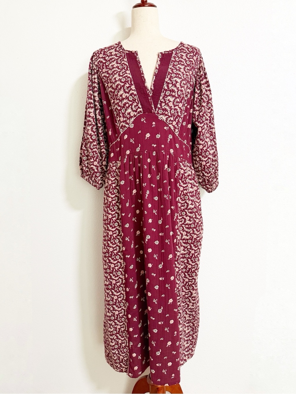 Fat Face Kelly Red Wild Ditsy Floral Cotton Boho Midi Dress - Picture 3 of 15